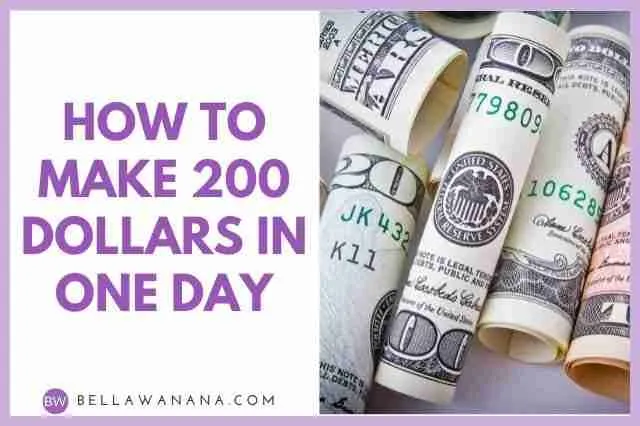 How to Make 200 Dollars in One Day